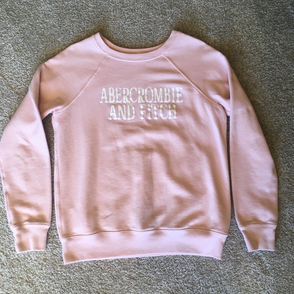 Pink Abercrombie and Fitch crew neck sweatshirt
